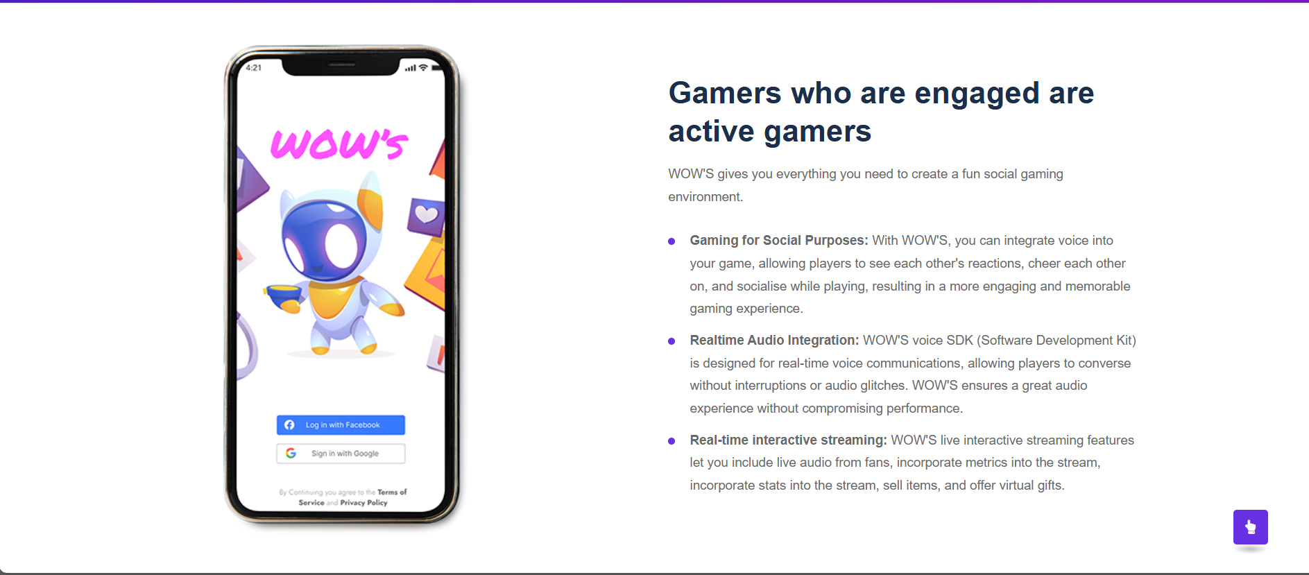 WOW’S – Audio Streaming & Social Connection Platform
